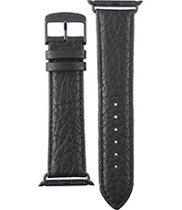 APBL22BL-S Black leather 22 mm - Small 22mm