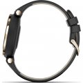 Smartwatch multisports pour femme en crème or et noir avec bracelet en cuir Collection Printemps-Eté Garmin